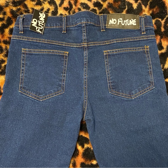 Genuine Y2K No Future Punk Skinny Jeans - Picture 1 of 4